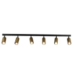 إضاءة كريستال بتصميم أنابيب مودرن، طول 14سم، عرض 126 سم، لون أسود