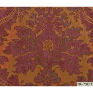 Italian Wallpaper Classic Design 10m x 1.06m Orange with Red, Model 700014 | Balbaid Decor Company