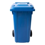 HDPE Plastic Waste Bin, Capacity 120 Liters, Dimensions 54x44.5x90 cm, Blue Color, Model GPVIP