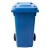 HDPE Plastic Waste Bin, Capacity 120 Liters, Dimensions 54x44.5x90 cm, Blue Color, Model GPVIP