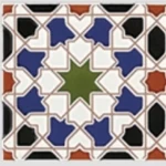 Moroccan Ceramic Tera Relief Cobalto, Size 28x14 cm, 8.5 mm Thickness