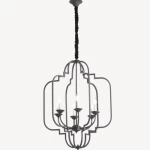 Modern Black Chandelier, Height 36 cm, Width 41 cm, Length 80 cm
