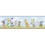 Youth and children Wallpaper, blue and green Color, Length 10m, Width 0.53m, Model 296105 