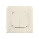 مفتاح انارة كهربائي مزدوج دركسيون 10 أمبير، لون بيج، 7×7 سم، 250 فولت | سبكترا