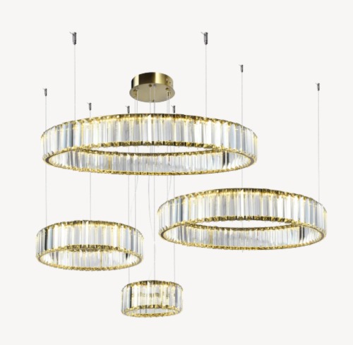 Crystal Pendant Modern Design 65x15 cm, 65 cm Height, Gold Color | Abyat Company