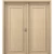 ابواب ثنائية WPC ، مقاس 220 × 235 سم، لون خشب فاتح، موديل WPC-EX07