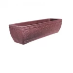 حوض زرع بلاستيك مستطيل كبير الزامل مصنوع من  البولي ايثلين اللون  بنفسجي غامق