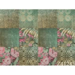 Italian Patterned Wall Decoration Size 10m x 0.53m, Green Color Model 41243