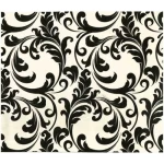  ورق جدران ايطالي لون بيج فاتح مع اسود  تصميم نقشات، مقاس 10 م×0.70 م، موديل 12054