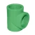 PPR Plastic Tee 90° Al-Jawdah Factory  Size 63 mm Thickness 10.5 mm Color Green