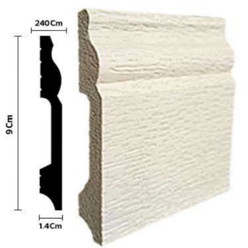 PS Fiber Skirting Thickness 1.4 cm Size 240×9 cm White Color | YT-67145593
