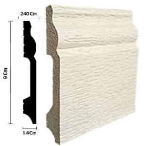 PS Fiber Skirting Thickness 1.4 cm Size 240×9 cm White Color | YT-67145593