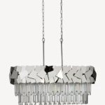 إضاءة معلقة بتصميم عصري لون ابيض، أبعاد 87x25x150 سم