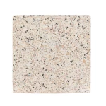 Terrazzo Cement Tile, Smooth Texture, Dark Beige Color, Size 25x25 cm, Height 2.5 cm | Al Sarif Company