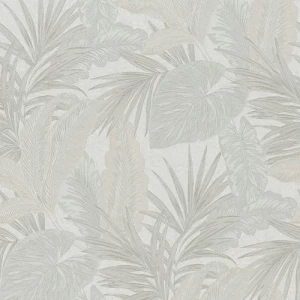 Italian Leaf Patterned Wall Covering 10m x 1.06m Pale Beige, Model 5408 | Balbaid Decor Company