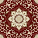 موكيت منازل مزخرف مادة PP، سمك 13 ملم، لون أحمر، موديل انتاب