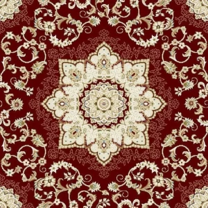Decorative Home Carpet PP Material 13 mm Thick Red Color | Intab