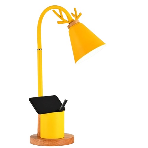 Decorative Metal Desk Lamp 12x12 cm, Yellow Color | 