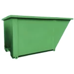 حاوية نفايات حديد  سعة 4 ياردة مكعبة سمك 3 مم المقاس 2050×1100×1220×1500 مم لون  اخضر