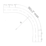 كوع UPVC طويل زاوية 90°، مقاس 6 انش، لون رمادي | شركة بحرة للكابلات