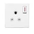 special socket with switch 2 way 15 Amp Alfanar Model  Sidra Size 7x7 Colour White