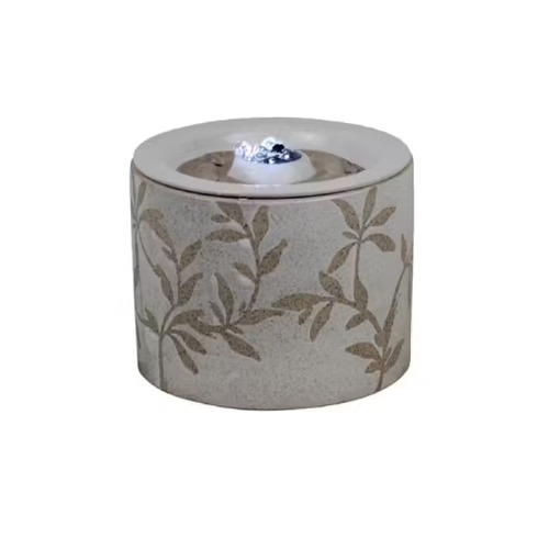 Ceramic Decorative Fountain 18.4 × 14.3 cm Beige with Overhead Lighting | Zahrat Al Rayyan Establishment