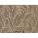 Leaf-patterned wall covering dark beige color, length 10m, width 1.06 m, model 78013