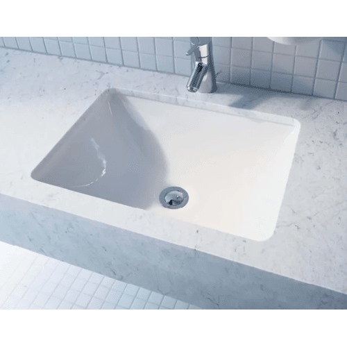 Square Shape Ceramic Wash Basin Under Counter 36.5×53 cm, Brilliant White | Hatch Company