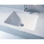 Square Shape Ceramic Wash Basin Under Counter 36.5×53 cm, Brilliant White