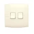Electrical light switch 2 gang 2 way 20 Amp ALF Classic Alfanar Size 7×7 cm Color Beige 