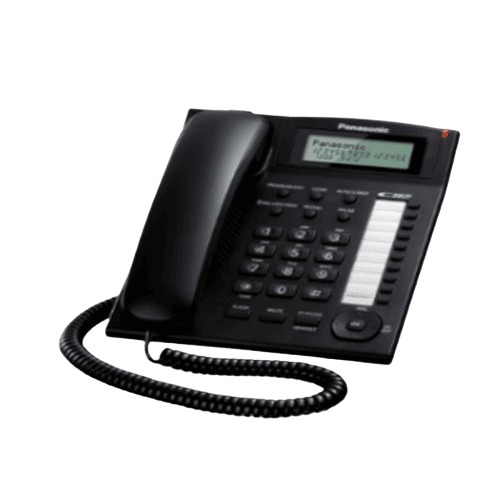 هاتف سلكي مع شاشة إظهار هوية المتصل، لون أسود | Panasonic KX-TS880FXB