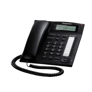 Corded Telephone with Caller ID Display, Black Color | Panasonic KX-TS880FXB