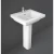 Wash Basin With Full Base Height 48.5 cm, Size 55x46 cm, Alpine White | Rak Ceramics