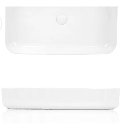 Rectangular Ceramic Counter Top Wash Basin 42 cm, Brilliant White | Hatch Company