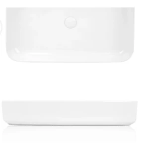 Rectangular Ceramic Counter Top Wash Basin 42 cm, Brilliant White | Hatch Company