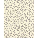 British wallpaper leaf-patterned design size 10m x 0.53m beige and gray, model 20609