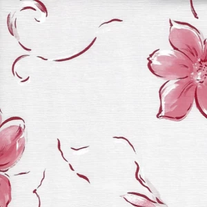 Turkish Floral Wallpaper,10 meters long x 53 cm, Red and White Roses 