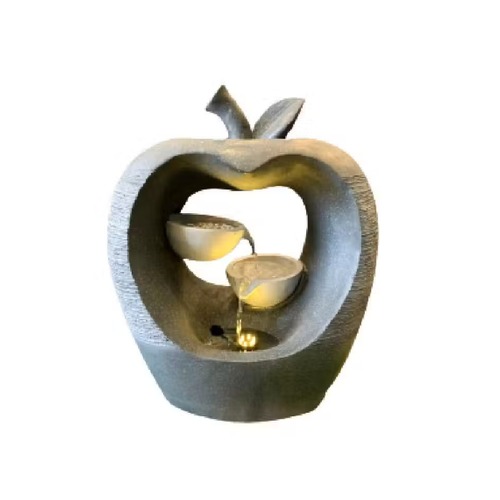 Apple Design Fountain 86×26×47 cm, 220V, Gray | Zahrat Al Rayyan Establishment