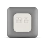 فيش يو اس بي مزدوج 4.2 امبير، لون فضي غامق، 7×7 سم | سبكترا
