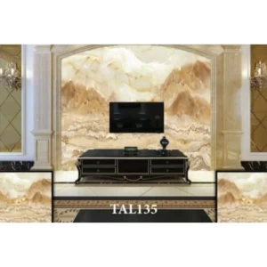 Marble Alternative 290x244 cm Beige with Golden Veins, Rectangular | Luxury line