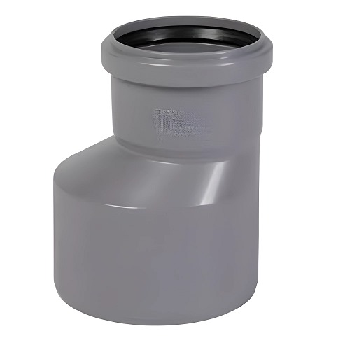 جلبة نقاص بلاستيك UPVC مقاس 110 ملم، طول 133 ملم، لون رمادي | Cosmoplast Company