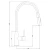 خلاط حوض مطبخ 44.9×23.5 سم ذهبي | القفاري للادوات الصحية - Image 2