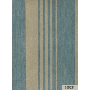 Italian Wallpaper Striped Design Turquoise, Size 10mx0.73m, Model 305021 | Balbaid Decor Company