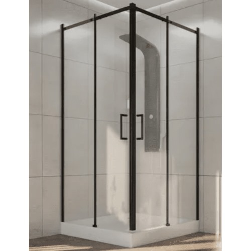 Glass Shower Cabin with Square Shower Tray 100×100 cm, Clear Glass | Abyat Company