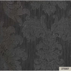 Classic Wallpaper Length 10m, Width 0.73m, Dark Gray Color, Model 275007 | Balbaid Decor Company