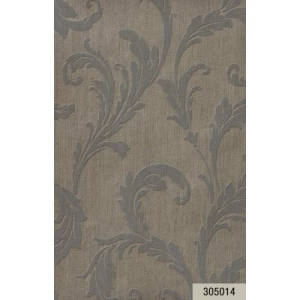 Italian Wallpaper Leaf-Patterned Design Size 10mx0.73m Brown Color | Balbaid Decor Company
