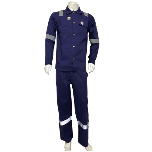 Fire Retardant Workwear Suit Cotton Size XXXXL Navy Blue | Forte