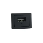 Q1 Double Data Outlet, Black Color, Size 7 × 14 cm