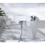 خلاط بانيو نحاس مقاس 23×23×12 سم، موديل هيكس لون كروم