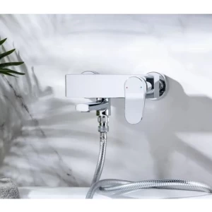 خلاط بانيو نحاس 23×23×12 سم، موديل هيكس لون كروم | شركة ابيات